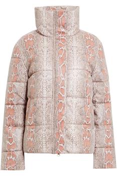 Unreal Fur | Quilted faux snake-effect leather jacket商品图片,4.5折×额外7.8折, 额外七八折