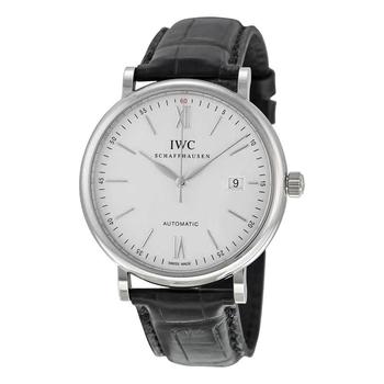 IWC Schaffhausen | Portofino Automatic Silver Dial Black Leather Mens Watch 3565-01商品图片,7.7折