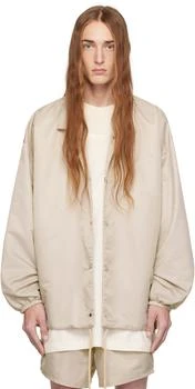 Essentials | Taupe Drawstring Jacket 