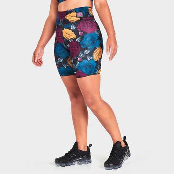 推荐Women's Nike Dri-FIT One Icon Clash Mid-Rise Printed Training Shorts商品