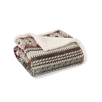Eddie Bauer是什么牌子, Eddie Bauer | Sycamore Ultra Soft Plush Fleece Reversible Throw商品图片 
