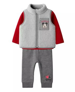 Disney | Baby Boys 3-Piece Mickey Vest, T-Shirt and Joggers Set,商家Macy's,价格¥383