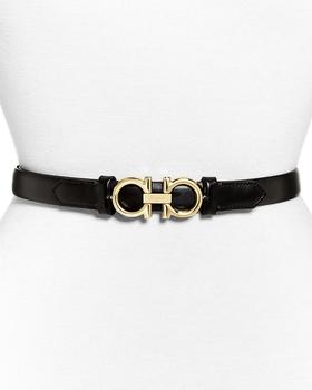 女装菲拉格慕腰带, Salvatore Ferragamo | Women's Gancini Slim Leather Belt商品图片 