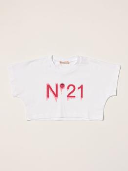 商品Cropped T-shirt N ° 21 with logo图片