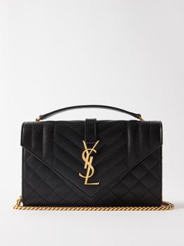 ysl小粉条北京, Yves Saint Laurent | Envelope small matelassé-leather shoulder bag商品图片 