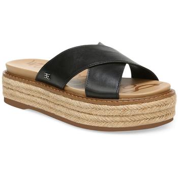 Sam Edelman | Sam Edelman Womens Korina Leather Slip On Platform Sandals商品图片,4.5折, 独家减免邮费