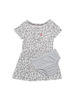 推荐Baby Girl’s 2-Piece Leopard-Print Dress & Bloomers Set商品