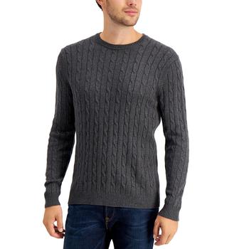 Club Room | Men's Cable-Knit Cotton Sweater, Created for Macy's商品图片,3.9折