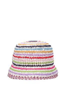 Missoni | Striped Viscose Crochet Bucket Hat商品图片,6.9折