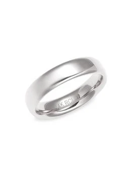 Saks Fifth Avenue | 14K White Gold Wedding Band,商家Saks OFF 5TH,价格¥1382