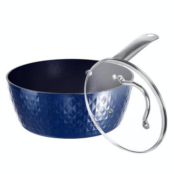 商品1.2 qt. Aluminum Alloy Nonstick Sauce Pan In Blue With Lid图片