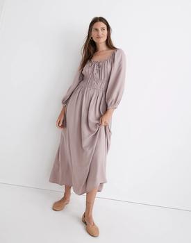 Madewell | Petite Twill Sophia Midi Dress商品图片,4.3折×额外7折, 额外七折