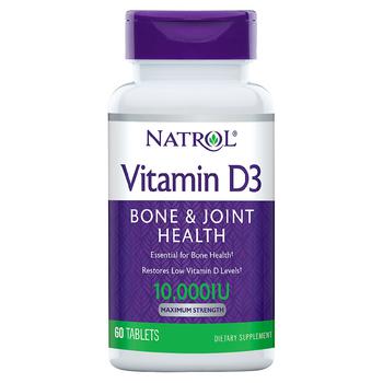 Natrol | Vitamin D3 10,000 IU Bone & Joint Health Maximum Strength Tablets商品图片,独家减免邮费