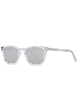 Yves Saint Laurent | SL28 mirrored wayfarer-style sunglasses商品图片,
