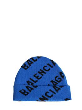 巴黎世家帽子价格, Balenciaga | Logo Wool Blend Beanie商品图片 