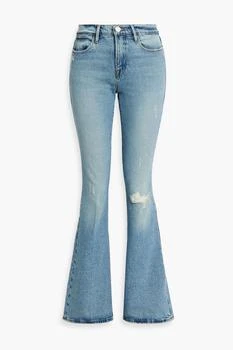 推荐Le High Flare distressed high-rise flared jeans商品