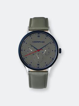 推荐Morphic M65 Series Leather-Band Watch w/Day/Date商品