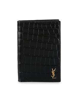 Croc-Embossed Leather Bi-Fold Wallet product img