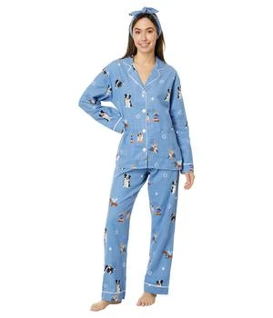 P.J. Salvage | Holiday Flannel PJ Set with Headband 9.0折