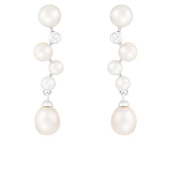 Splendid Pearls | Sterling Silver Triple Pearl Earrings商品图片,1.8折×额外8折, 额外八折