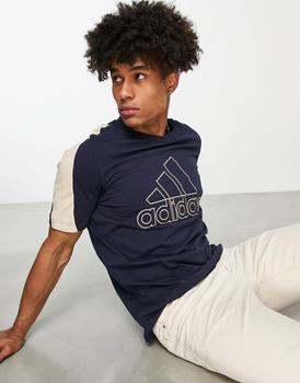 Adidas | adidas Sportswear logo t-shirt in naby blue商品图片,额外9.5折, 额外九五折