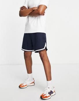 product New Look tipped varsity short in navy image