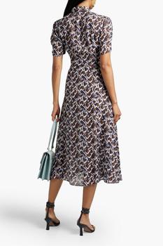 Theory | Jasper printed silk crepe de chine midi shirt dress商品图片,4.2折