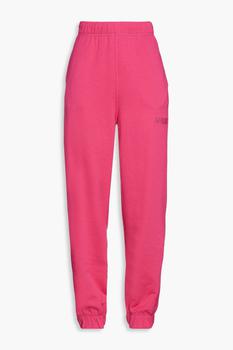 商品Ganni | Embroidered French cotton-blend terry track pants,商家THE OUTNET US,价格¥473图片