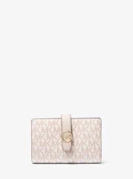 Michael Kors | Greenwich Medium Signature Logo Zip-Around Wallet,商家Michael Kors,价格¥374