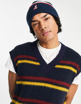 product Kangol dual stripe beanie in navy image