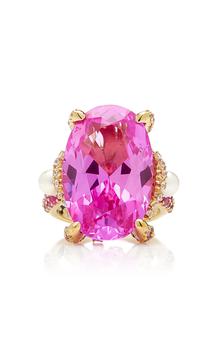 商品Anabela Chan - Women's Mermaid 18K Rose Gold Sapphire Ring - Pink - US 6 - Moda Operandi - Gifts For Her图片