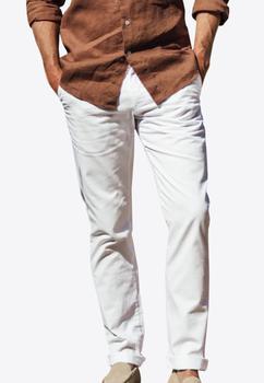 推荐Tartane Straight-Leg Casual Pants with Folded Hem商品