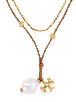 商品Kira Double Cord Chain Necklace W/ Pearl,商家LUISAVIAROMA,价格¥1087图片
