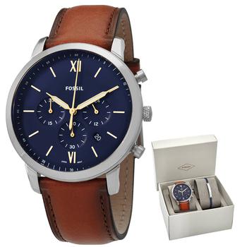 Fossil | Neutra Chronograph Quartz Blue Dial Mens Watch Set FS5708SET商品图片,5.5折