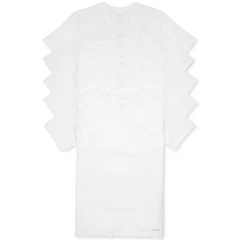 Calvin Klein | Men's 5-Pk. Cotton Classics V-Neck Undershirts, Created for Macy's 额外7折, 额外七折
