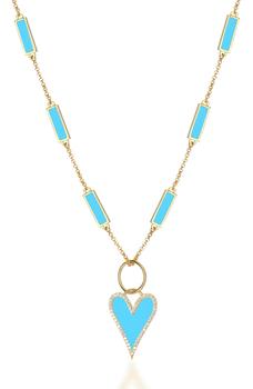 Gabi Rielle好不好, Gabi Rielle | 14K Yellow Gold Plated Sterling Silver Pave CZ Heart Pendant Necklace商品图片 4.9折