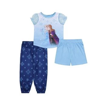 Frozen | Frozen Big Girls Shorts, T-shirt and Pajama, 3 Piece Set,商家Macy's,价格¥119
