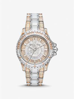 Michael Kors | Limited-Edition Oversized Everest Two-Tone Pavé Silver-Tone Watch商品图片,