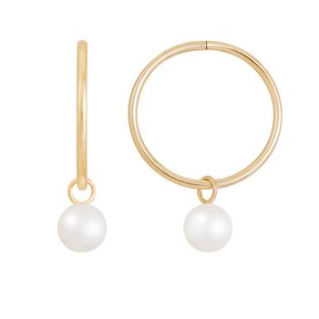 Splendid Pearls | 14k Yellow Gold 5-5.5mm Pearl Earrings商品图片,6.9折