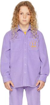 Drew House | SSENSE Exclusive Kids Purple Painted Mascot Shirt商品图片,额外8.5折, 独家减免邮费, 额外八五折
