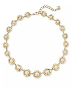 Charter Club | Gold-Tone Pavé & Imitation Pearl All-Around Collar Necklace, 17"+ 2" extender, Created for Macy's,商家Macy's,价格¥181