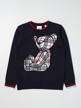 推荐Burberry wool blend sweater with jacquard Thomas the bear商品