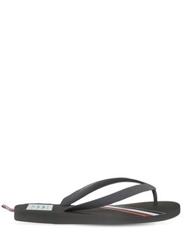 thom browne鞋, Thom Browne | Rwb Stripe Print Rubber Flip Flops商品图片 额外8折, 额外八折