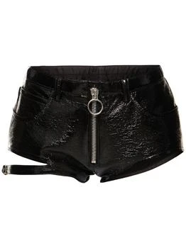 推荐Buckle Zipped Vinyl Mini Shorts商品