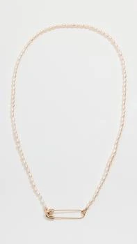 Zoe Chicco | 14k Pearl Bead Necklace with a 14k Safety Pin Closure in Front,商家Shopbop CN,价格¥4294