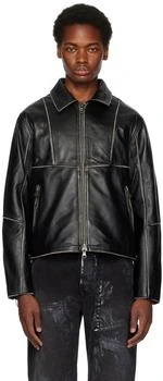 推荐Black Zip Leather Jacket商品