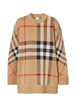 Burberry | Check technical wool jacquard sweater商品图片,