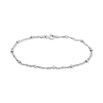 Giani Bernini | Sterling Silver Bracelet,  7-1/4" Singapore Small Beaded Chain,商家Macy's,价格¥305