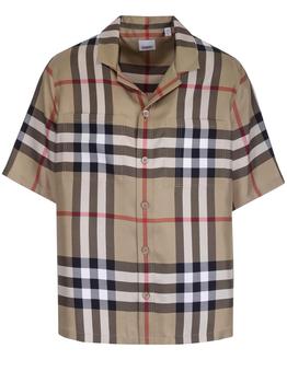 burberry短袖, Burberry | Burberry Checked Short-Sleeved Shirt商品图片 5.2折起