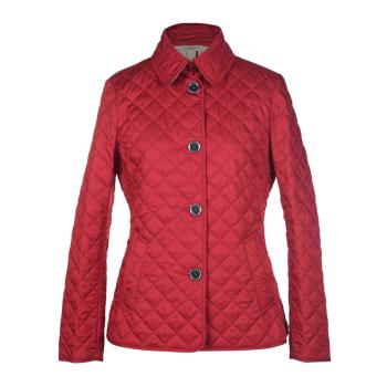 商品Burberry 博柏利 女士红色涤纶菱形绗缝修身夹克棉服外套 3701834图片